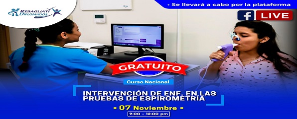 CURSO GRATUITO "INTERVENCIÓN DE ENFERMERÍA EN LAS PRUEBAS DE ESPIROMETRÍA"