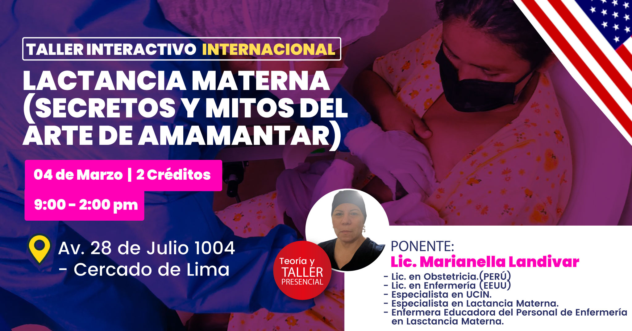 TALLER INTERACTIVO INTERNACIONAL LACTANCIA MATERNA (SECRETOS Y MITOS DEL ARTE DE AMAMANTAR)